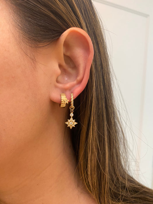 14k lab diamond star pendant