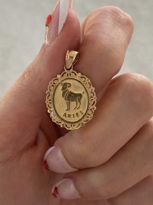 14K Gold Zodiac Charm