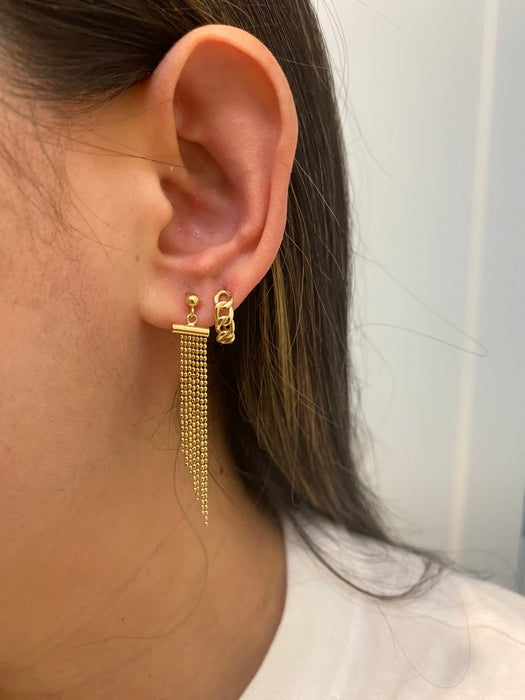 14k tassel chandelier earrings