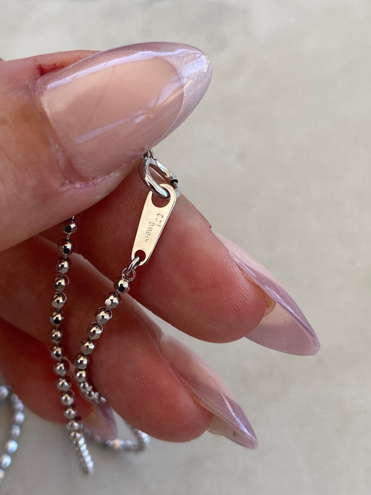Vintage 18K White Gold Natural Diamond Necklace – 1.00 TCW