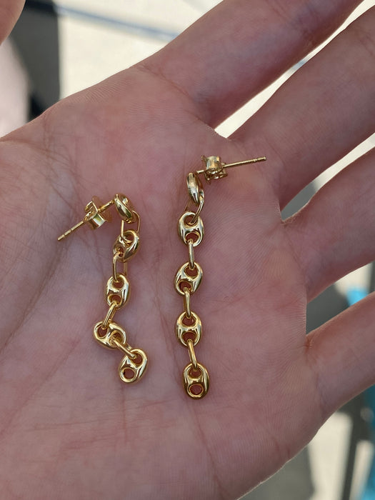 14k mariner puffy earrings