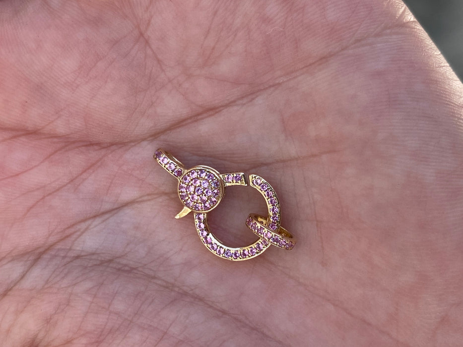 14K Gold Gemstone Clasps & Connectors – Diamond, Ruby, Sapphire, Emerald Carabiners & Heart Links