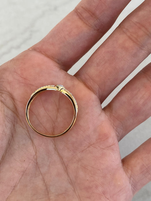 14K Gold Diamond Band Ring