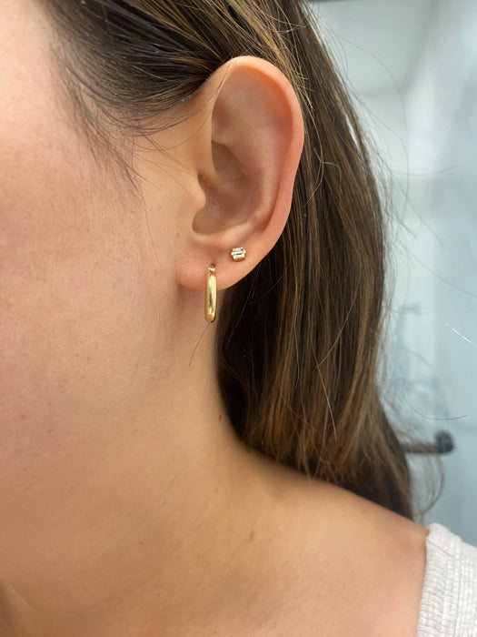 14K Gold Hoop Earrings - 0.6”