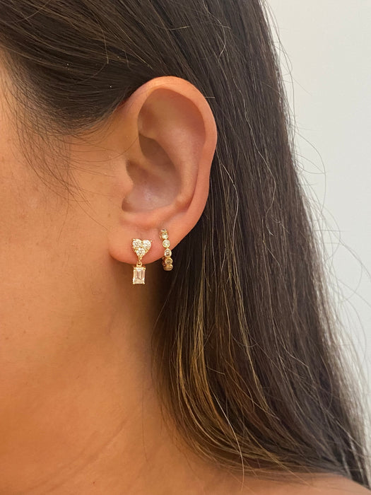 14k lab grown 1.25 carat diamond earrings