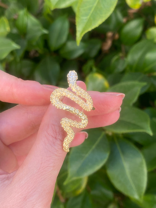 18k diamond snake ring size 7.5