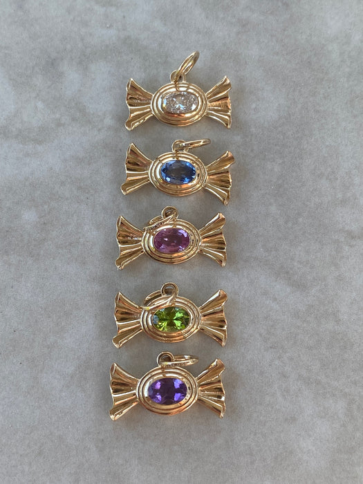 14K Triple Bezel Candy Charm