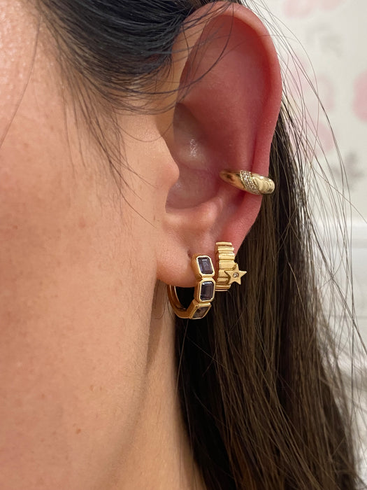 14k diamond ear cuff earring