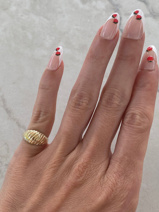 14K Gold Croissant Pinky Ring