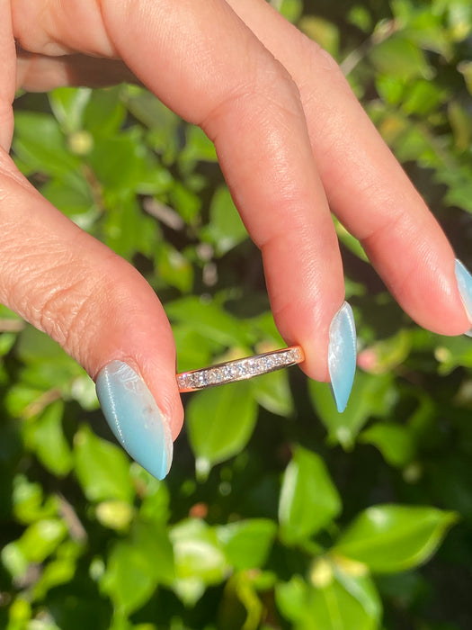 18k rose gold princess cut diamond ring size 6.25