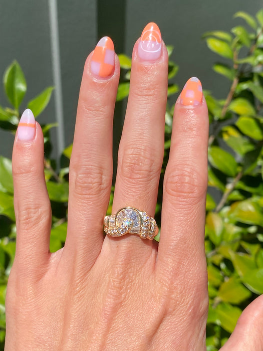 18k 1.21 tcw baguette diamond ring size 6.5