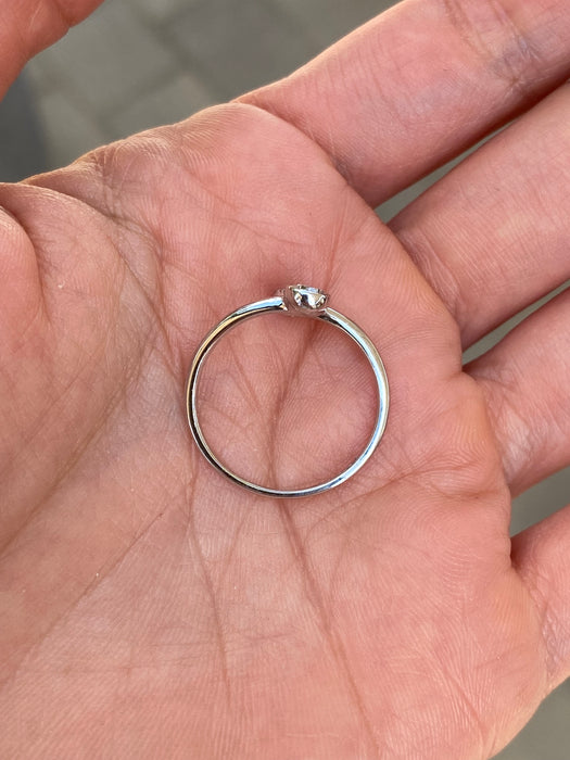 14K White Gold Lab Diamond Bypass Ring