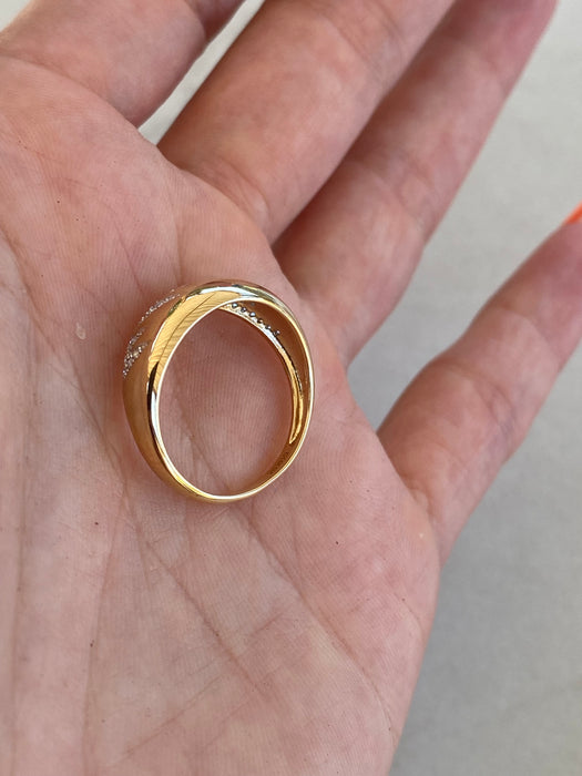 14K Gold Natural Diamond Ring Size 7