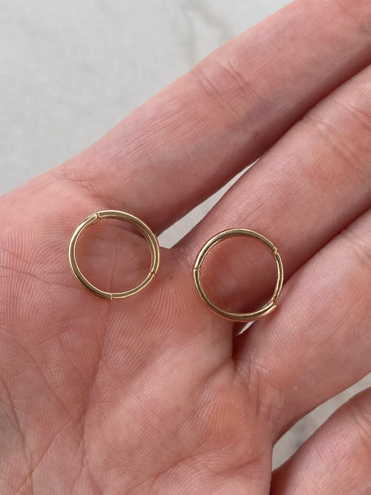 14K Gold Classic Huggie Earrings