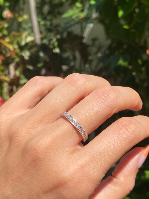 18k white gold diamond eternity ring size 6.5