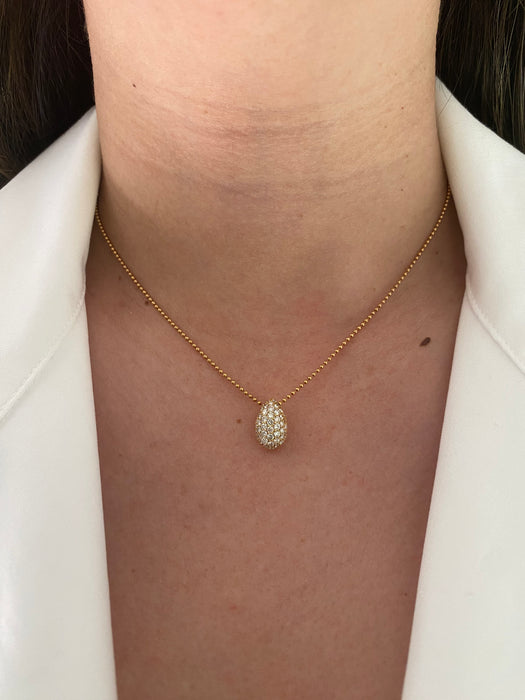 18k diamond slider bead necklace