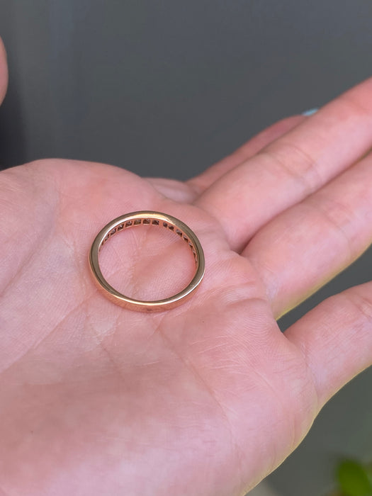 18k rose gold princess cut diamond ring size 6.25