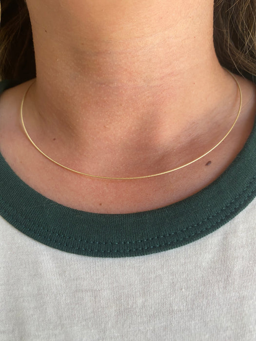 14K Gold Collar Necklace 16”
