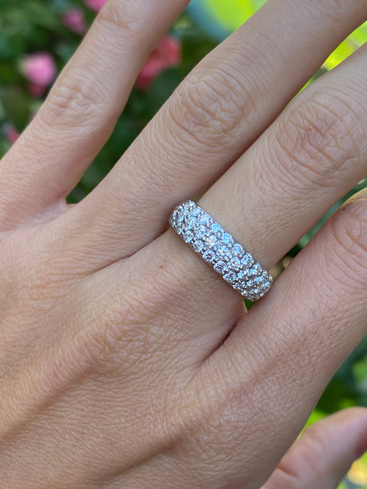 Platinum 900 1 carat Diamond ring size 5