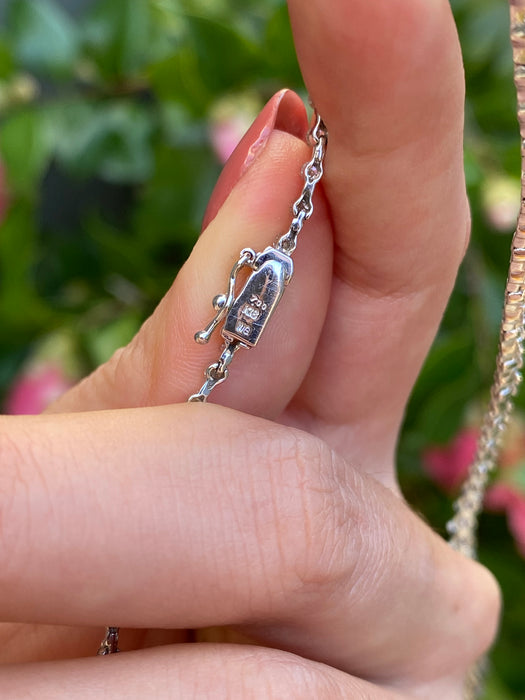 18k white gold 7 carat Diamond tennis necklace