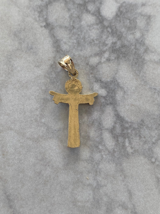 14K Gold Crucifix Cross Charm