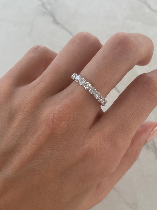 14K White Gold Round Lab Diamond- 1 TCW