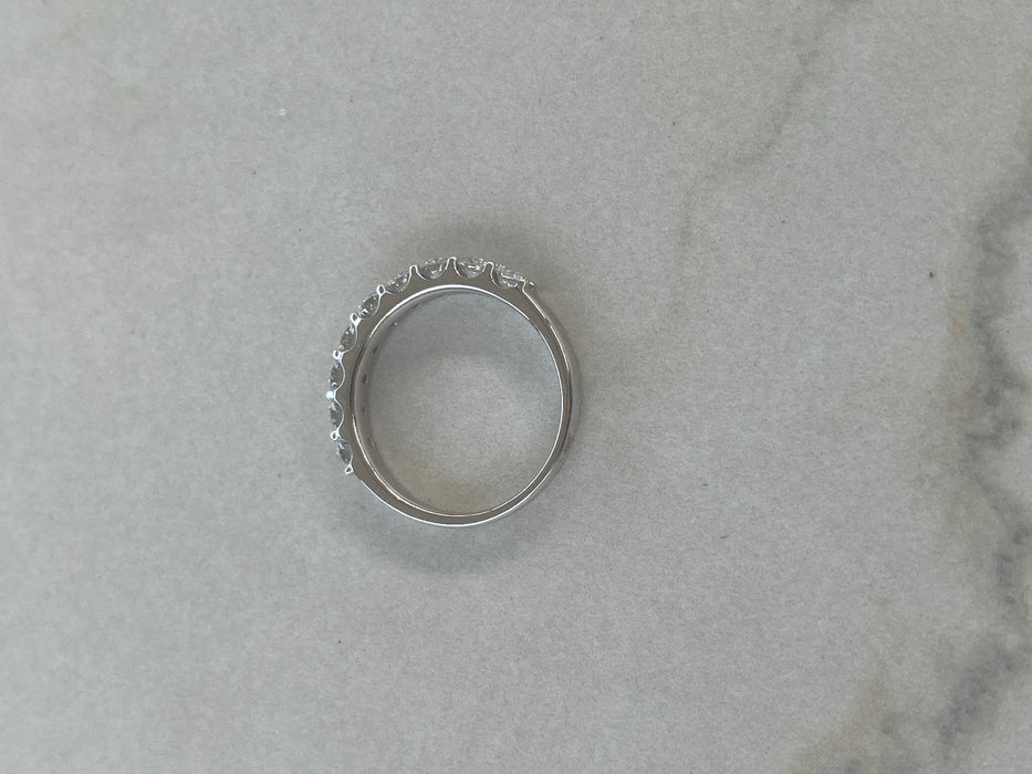 14K White Gold Round Lab Diamond- 1 TCW