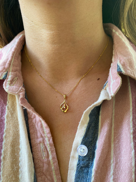 14k diamond pendant